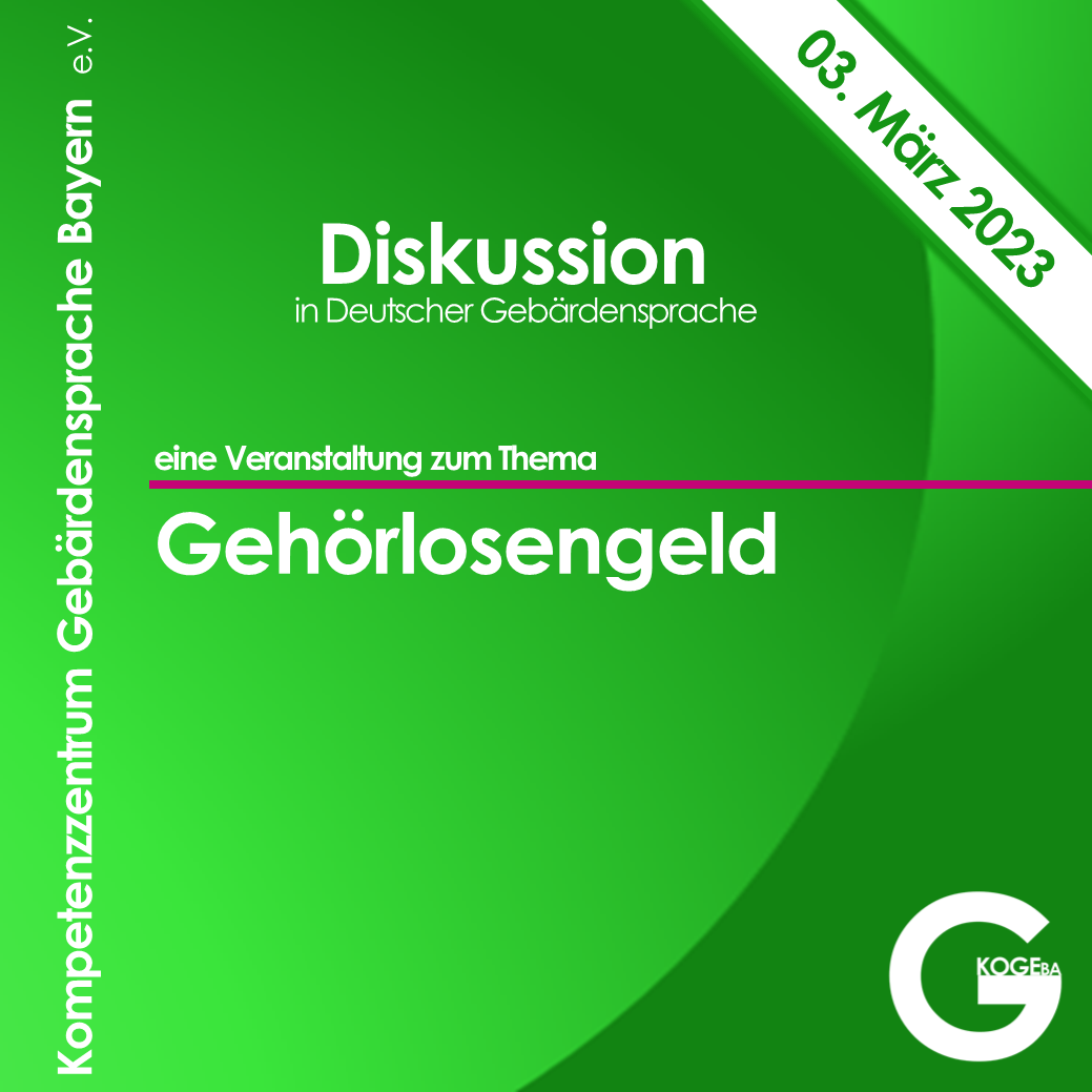 Diskussion Gehörlosengeld
